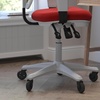 image:imageFlash Furniture MidBack Mesh Executive Office Chair BlackRed MeshWhite Frame