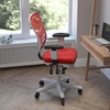 image:imageFlash Furniture MidBack Mesh Executive Office Chair BlackRed MeshWhite Frame