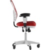 image:imageFlash Furniture MidBack Mesh Executive Office Chair BlackRed MeshWhite Frame