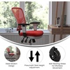 image:imageFlash Furniture MidBack Mesh Executive Office Chair BlackRed MeshWhite Frame