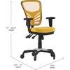 image:imageFlash Furniture MidBack Mesh Executive Office Chair BlackYelloworange