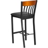 image:imageFlash Furniture Vertical Back Black Metal Barstool Black Vinyl SeatCherry