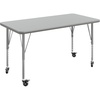 image:imageFlash Furniture 48 x 24 Adjustable Activity Table White CastersGrey