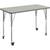 image:imageFlash Furniture 48 x 24 Adjustable Activity Table White CastersLight Gray TopSilver Frame