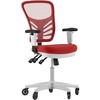 image:imageFlash Furniture MidBack Mesh Executive Office Chair BlackRed MeshWhite Frame