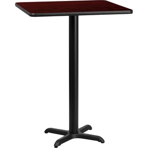 image:imageFlash Furniture 24 Square Table and 22x22 XBase BlackMahogany