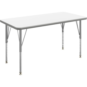 image:imageFlash Furniture 48 x 24 Adjustable Activity Table Light Gray Short LegsWhite
