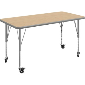 image:imageFlash Furniture 48 x 24 Adjustable Activity Table White CastersLight Natural