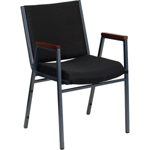 image:imageFlash Furniture Hercules Fabric Stack Chair with Arms BurgundyBlack Patterned Fabric