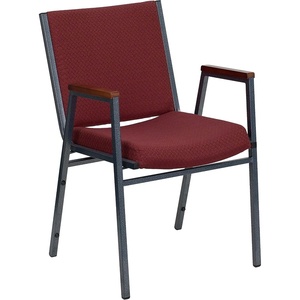 image:imageFlash Furniture Hercules Fabric Stack Chair with Arms BurgundyBurgundy Patterned Fabric