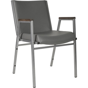 image:imageFlash Furniture Hercules Fabric Stack Chair with Arms BurgundyGray Vinyl