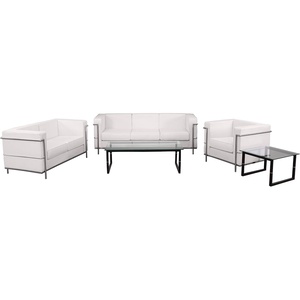 image:imageFlash Furniture Hercules LeatherSoft Reception Set WhiteMelrose White