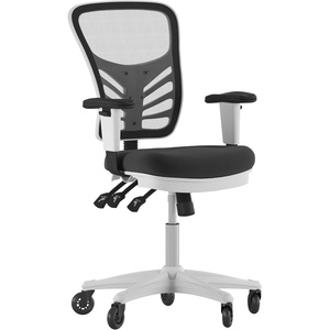 image:imageFlash Furniture MidBack Mesh Executive Office Chair BlackBlack MeshWhite Frame