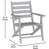 image:imageFlash Furniture 5Piece HDPE Adirondack Dining Set GrayGrey