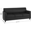 image:imageFlash Furniture Hercules LeatherSoft Sofa GrayBlack