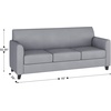 image:imageFlash Furniture Hercules LeatherSoft Sofa GrayGrey