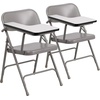 image:imageFlash Furniture Rutherford 2 Pack Premium Steel Folding Chairs with Right Handed and Left Handed Tablet Arms