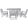 image:imageFlash Furniture 5Piece HDPE Adirondack Dining Set GrayGrey