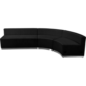 image:imageFlash Furniture Hercules Alon Series Black LeatherSoft Reception Configuration 3 PiecesBlack
