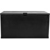 image:imageFlash Furniture 120 Gallon Plastic Deck Box  AllWeather Patio Storage and Organization for Throw Pillows Pool Toys or Garden ToolsBlack