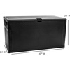 image:imageFlash Furniture 120 Gallon Plastic Deck Box  AllWeather Patio Storage and Organization for Throw Pillows Pool Toys or Garden ToolsBlack