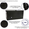 image:imageFlash Furniture 120 Gallon Plastic Deck Box  AllWeather Patio Storage and Organization for Throw Pillows Pool Toys or Garden ToolsBlack