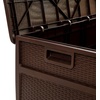 image:imageFlash Furniture 120 Gallon Plastic Deck Box  AllWeather Patio Storage and Organization for Throw Pillows Pool Toys or Garden ToolsBrown