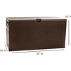 image:imageFlash Furniture 120 Gallon Plastic Deck Box  AllWeather Patio Storage and Organization for Throw Pillows Pool Toys or Garden ToolsBrown