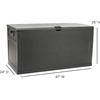 image:imageFlash Furniture 120 Gallon Plastic Deck Box  AllWeather Patio Storage and Organization for Throw Pillows Pool Toys or Garden ToolsGray