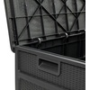 image:imageFlash Furniture 120 Gallon Plastic Deck Box  AllWeather Patio Storage and Organization for Throw Pillows Pool Toys or Garden ToolsGray