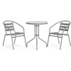 image:imageFlash Furniture 2375 in Aluminum Round Table SilverSilver