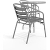 image:imageFlash Furniture 2375 in Aluminum Round Table SilverSilver