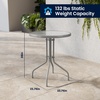 image:imageFlash Furniture 2375 in Aluminum Round Table SilverSilver