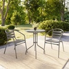 image:imageFlash Furniture 2375 in Aluminum Round Table SilverSilver