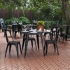 image:imageFlash Furniture 30 Round Outdoor Dining Table BlackBlackBlack TopBlack Frame