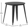image:imageFlash Furniture 30 Round Outdoor Dining Table BlackBlackBlack TopBlack Frame