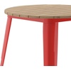 image:imageFlash Furniture 30 Round Outdoor Dining Table BlackBlackBrown TopRed Frame