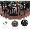 image:imageFlash Furniture 36 Square Outdoor Dining Table BlackBlackBlack TopBlack Frame