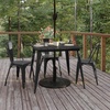 image:imageFlash Furniture 36 Square Outdoor Dining Table BlackBlackBlack TopBlack Frame