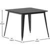 image:imageFlash Furniture 36 Square Outdoor Dining Table BlackBlackBlack TopBlack Frame