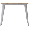 image:imageFlash Furniture 36 Square Outdoor Dining Table BlackBlackBrown TopSilver Frame