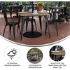 image:imageFlash Furniture 36 Square Outdoor Dining Table BlackBlackBrownBlack