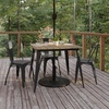image:imageFlash Furniture 36 Square Outdoor Dining Table BlackBlackBrownBlack