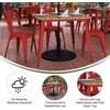 image:imageFlash Furniture 36 Square Outdoor Dining Table BlackBlackBrownRed