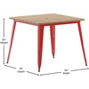 image:imageFlash Furniture 36 Square Outdoor Dining Table BlackBlackBrownRed