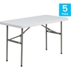 image:imageFlash Furniture 4 ft Plastic Folding Table Granite White 5Pack