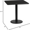 image:imageFlash Furniture Graniss 24 Square Mahogany Laminate Table Top with 18 Round Table Height BaseBlack