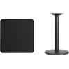 image:imageFlash Furniture Graniss 24 Square Mahogany Laminate Table Top with 18 Round Table Height BaseBlack