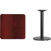image:imageFlash Furniture Graniss 24 Square Mahogany Laminate Table Top with 18 Round Table Height BaseMahogany