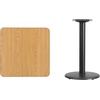 image:imageFlash Furniture Graniss 24 Square Mahogany Laminate Table Top with 18 Round Table Height BaseNatural